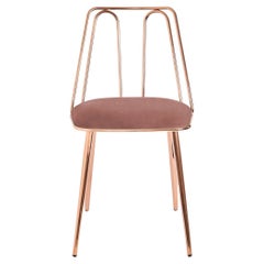 Certosina Copper Contemporary Chair Made in Italy by Enrico Girotti