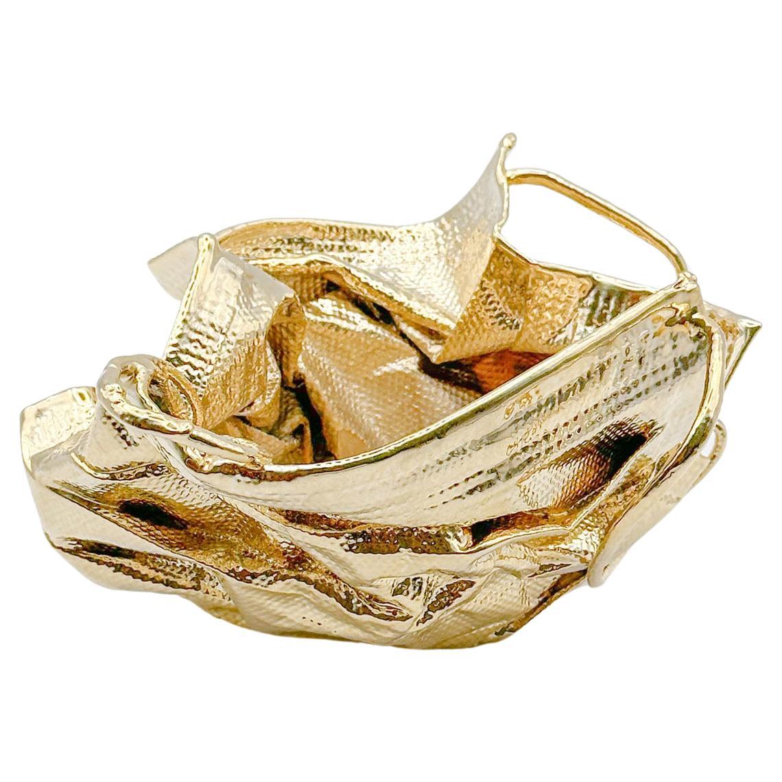 Remask Act 009 Gold-Kunstobjekt aus Surgischem Maske von Enrico Girotti, Remask im Angebot