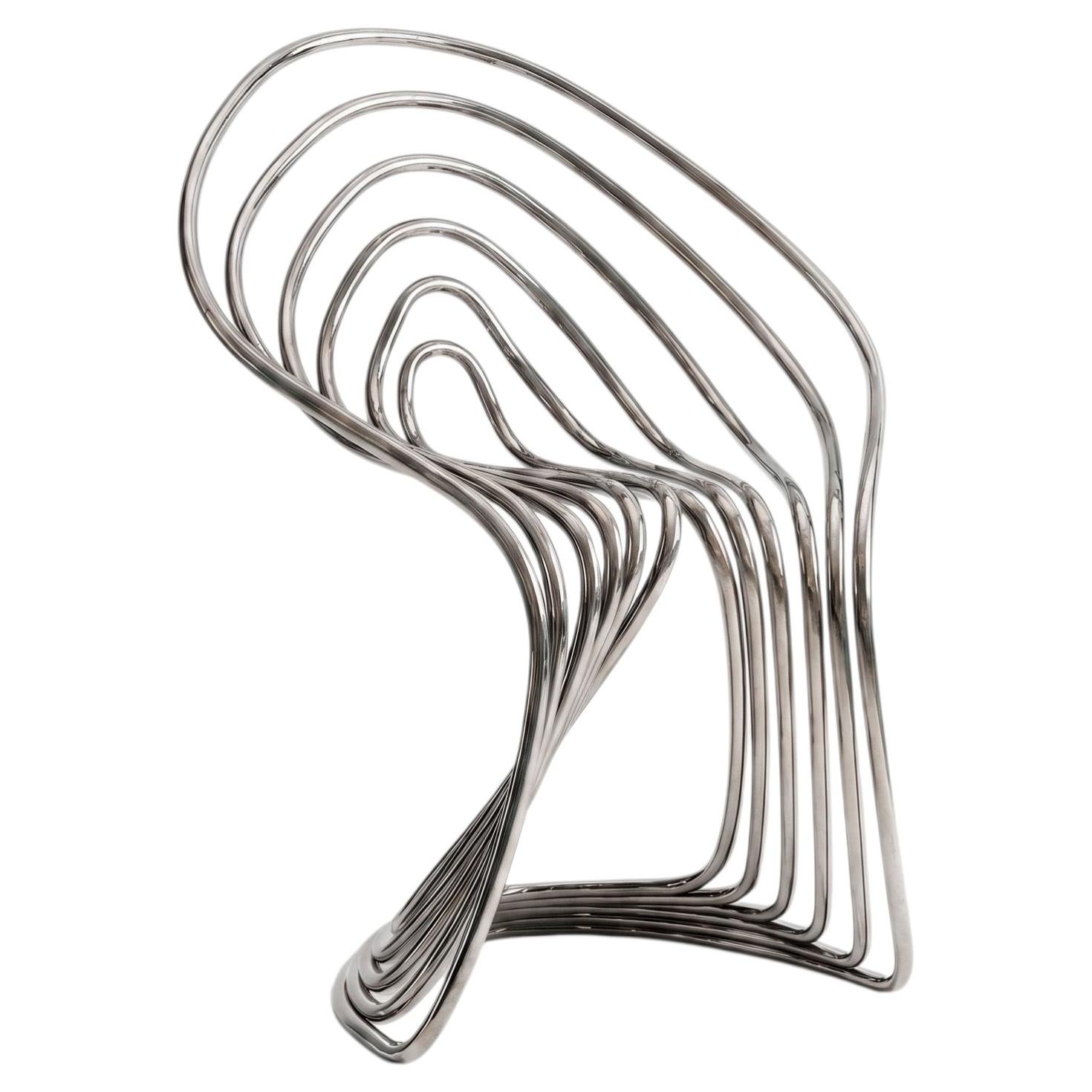 „Wire Chair“ von NYXO für Lapiega, Edelstahl, modernes Design, Italien
