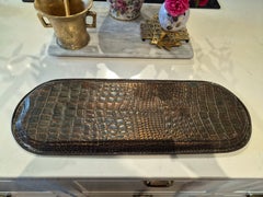 Early 1900s tray Copper The tray's pattern looks like crocodile or reptile skin
