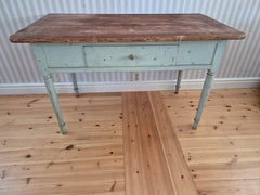 19th Century Swedish antique Folk Art Country primitive desk with original paint