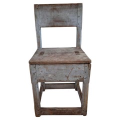 18th Century Swedish antique rustic Folk Art Chair with original paint