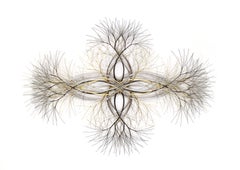 59"x43" Metal Wall Sculpture in Brass, Stainless, and Bronze #631. Available Now