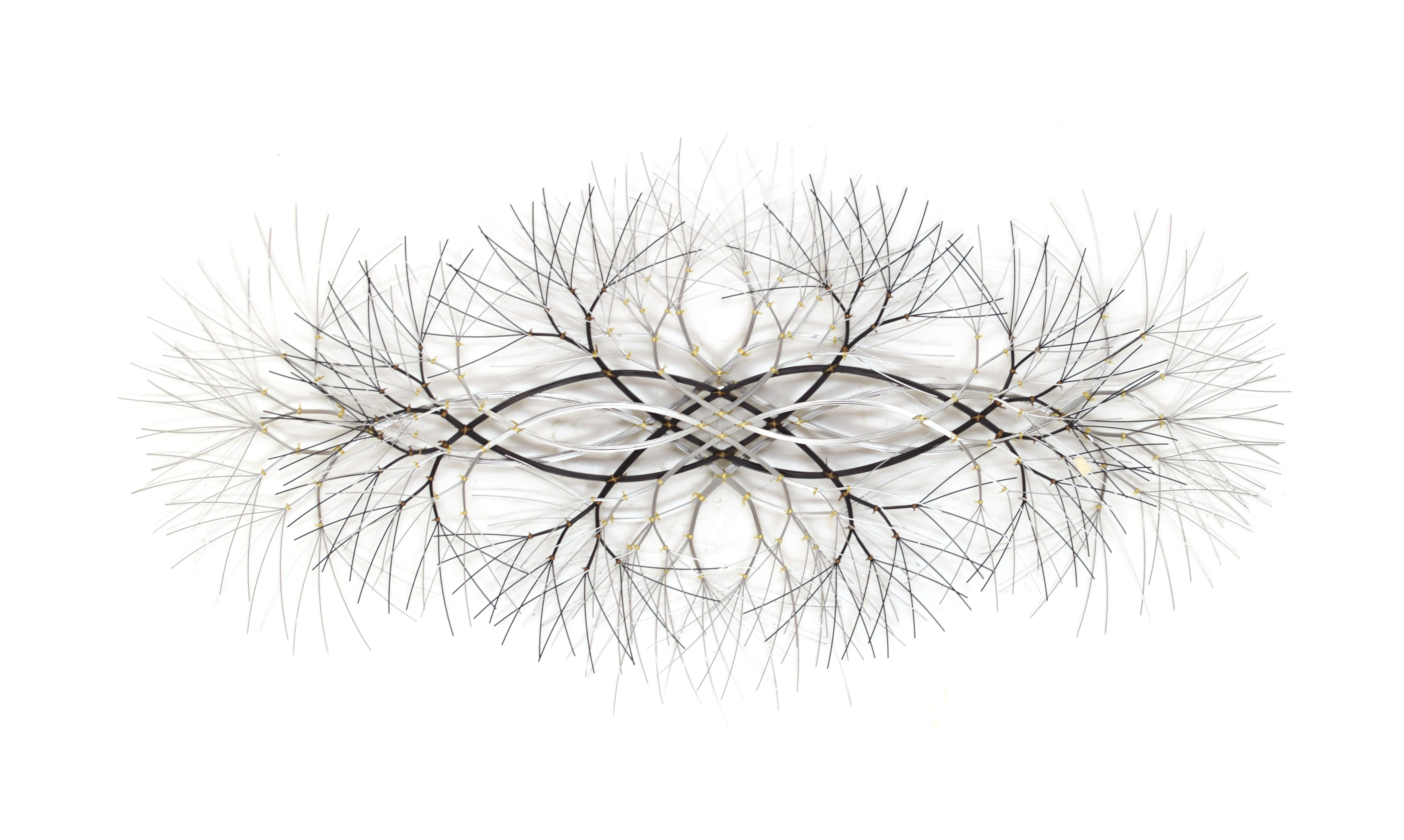 49"x22" Metal Wall Sculpture in Bronze and Stainless, #648
