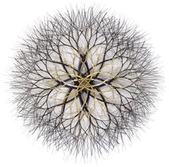 37"x37" Metal Wall Sculpture in Stainless, Bronze and Brass #697