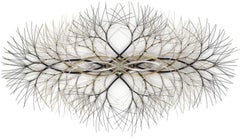 48"x27" Metal Wall Sculpture in Stainless, Bronze and Brass #680aa