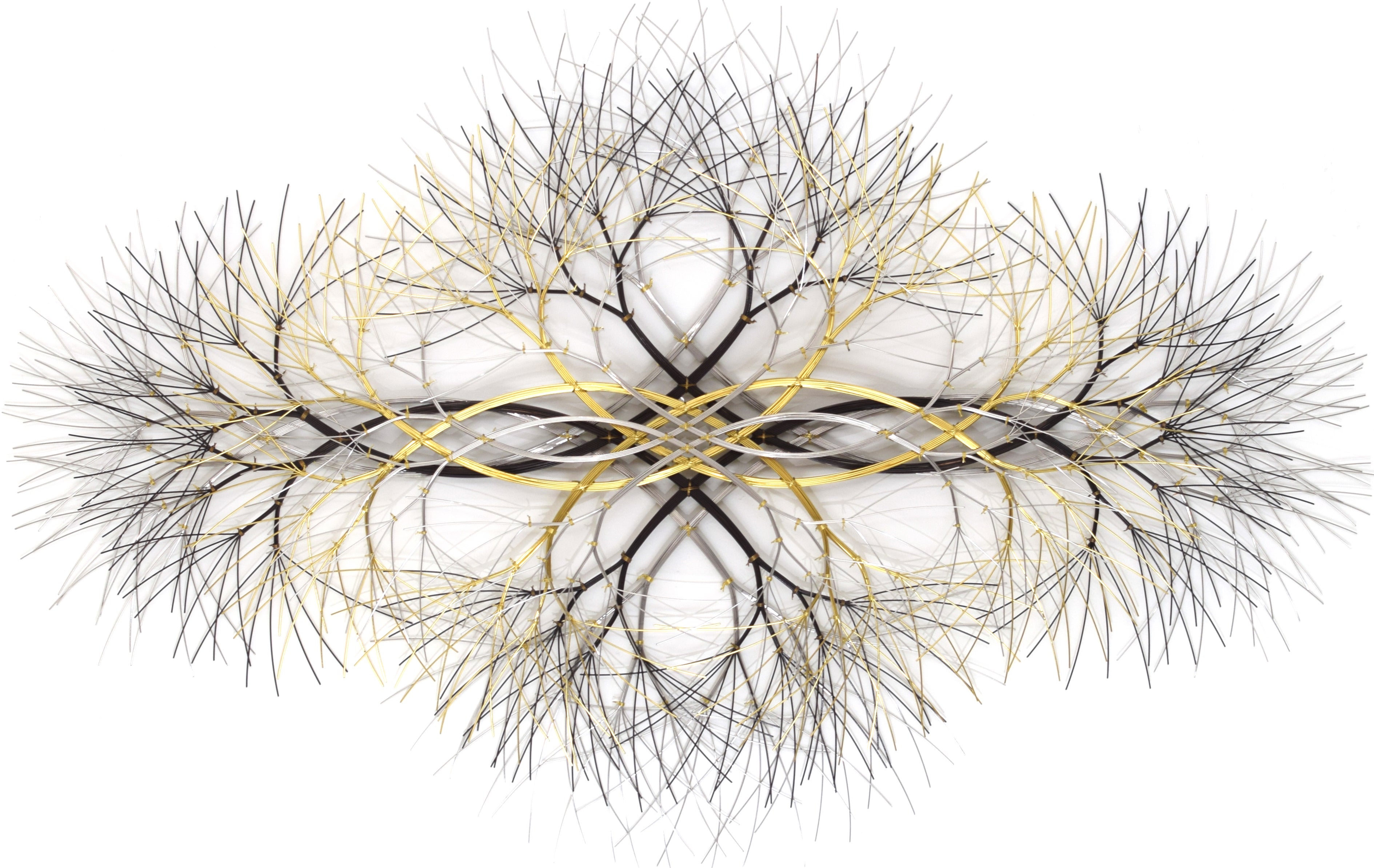 51"x33" Metal Wall Sculpture in Stainless, Bronze and Brass #679