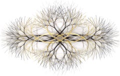 51"x33" Metal Wall Sculpture in Stainless, Bronze and Brass #679