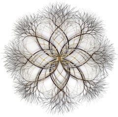 53"x53" Metal Wall Sculpture in Stainless, Bronze and Brass #698