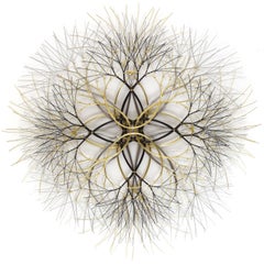 35"x35" Metal Wall Sculpture in Stainless, Bronze and Brass #701