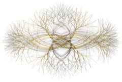 53"x35" Metal Wall Sculpture in Stainless and Brass #711