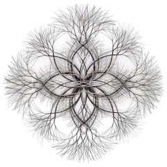 60"x60" Metal Wall Sculpture in Stainless and Bronze #718