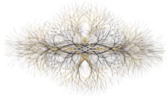 67"x40" Metal Wall Sculpture in Stainless, Bronze and Brass #720