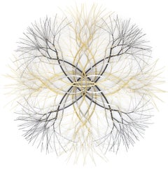 38"x38" Metal Wall Sculpture in Stainless, Bronze and Brass #767