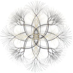 53"x53" Metal Wall Sculpture in Stainless, Bronze and Brass #765