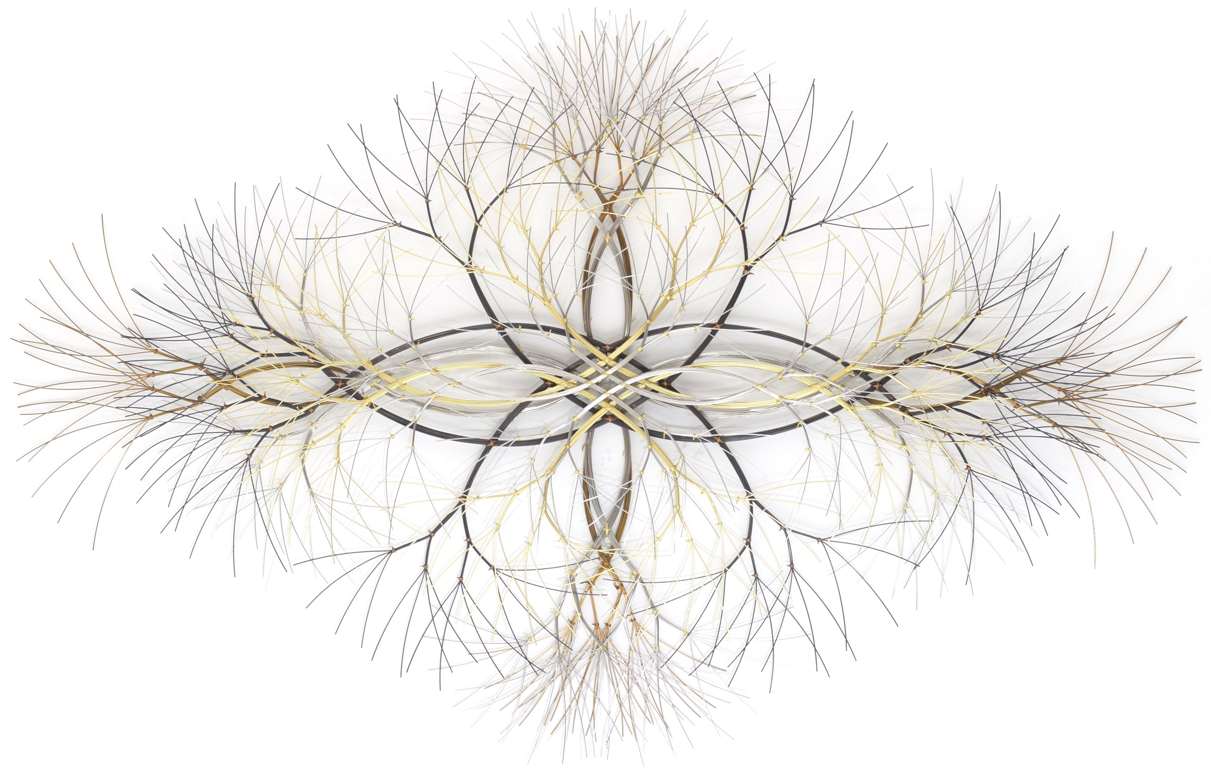53"x37" Metal Wall Sculpture in Stainless, Bronze and Brass #772