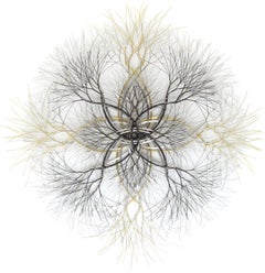 51"x51" Metal Wall Sculpture in Stainless, Bronze and Brass #773