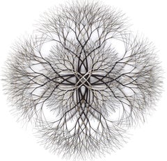 50"x50" Metal Wall Sculpture in Stainless and Bronze #702