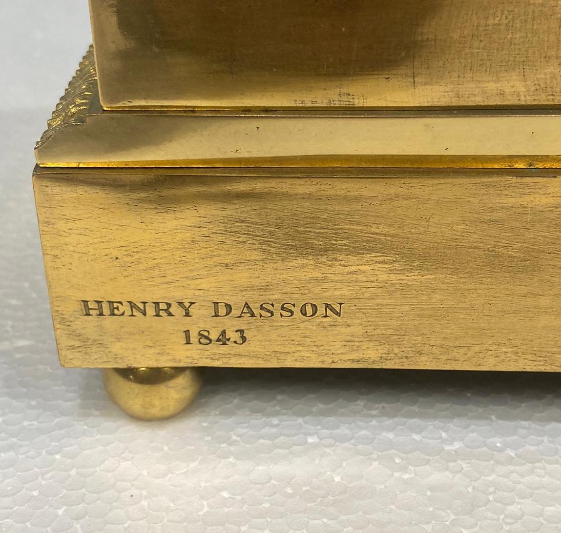 French Gilt Waterfall Clock Henry Dasson 1843 For Sale 7