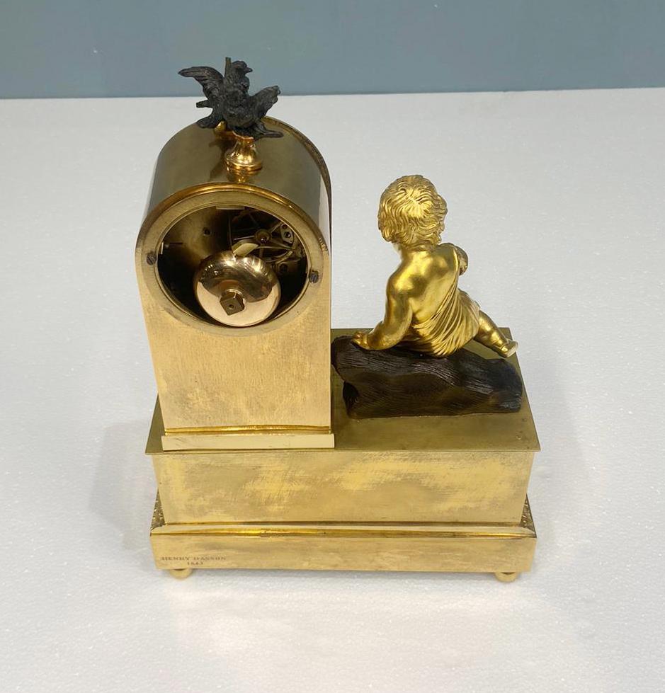 French Gilt Waterfall Clock Henry Dasson 1843 For Sale 9