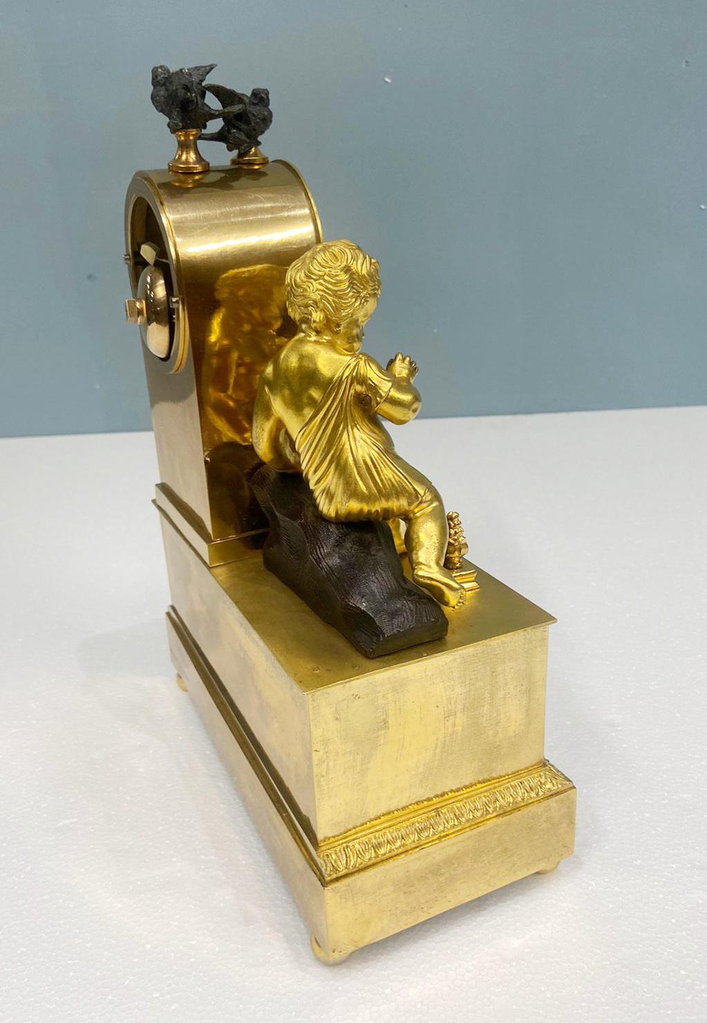 French Gilt Waterfall Clock Henry Dasson 1843 For Sale 12