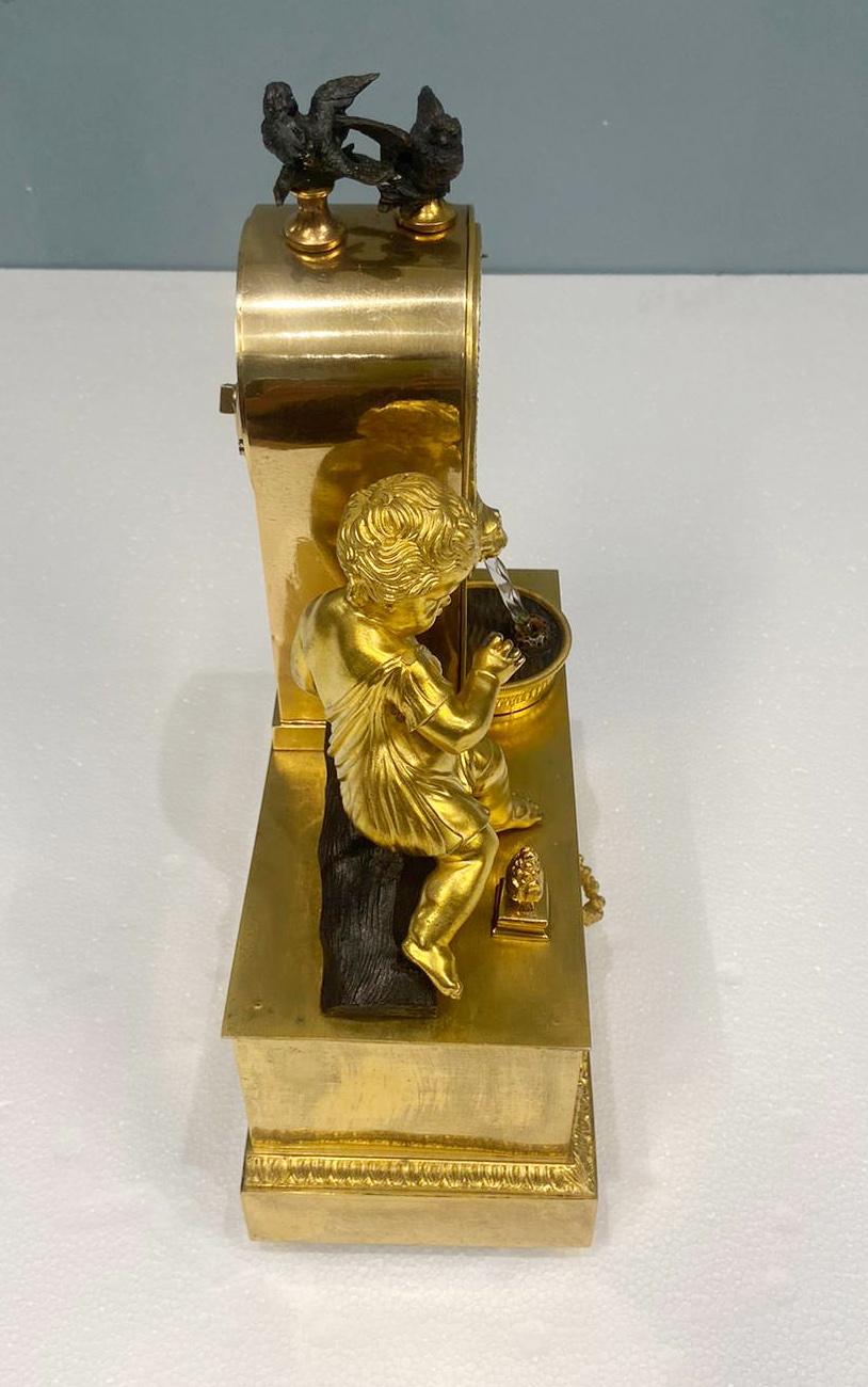 French Gilt Waterfall Clock Henry Dasson 1843 For Sale 14