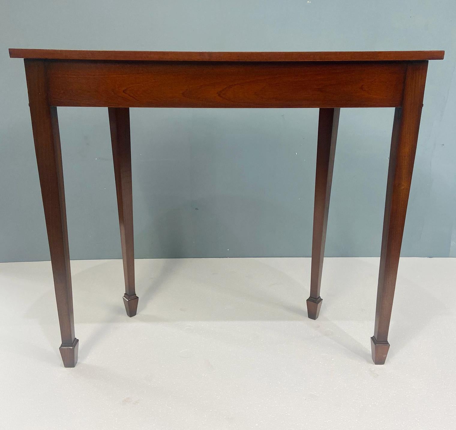 Table console Sheraton Demi Lune Acajou en vente 4