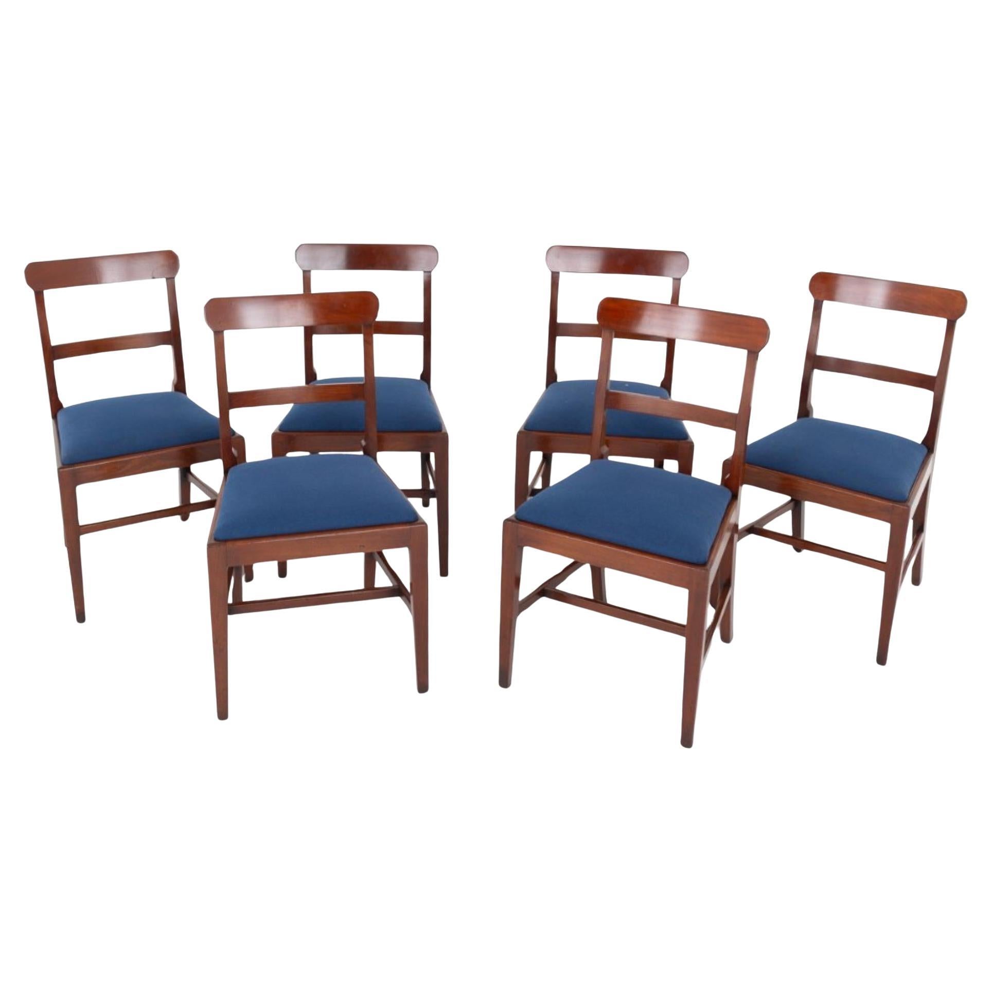 Set Georgian Dining Chairs 6 Mahogany Diners Period Antique