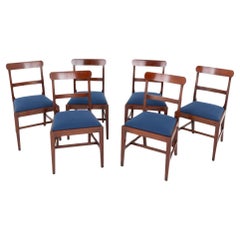 Set Georgian Dining Chairs 6 Mahogany Diners Period Antique