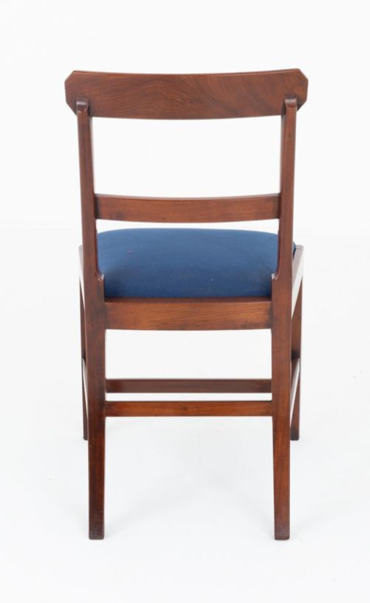 Bois Set Georgian Dining Chairs 6 Mahogany Diners Period Antique en vente