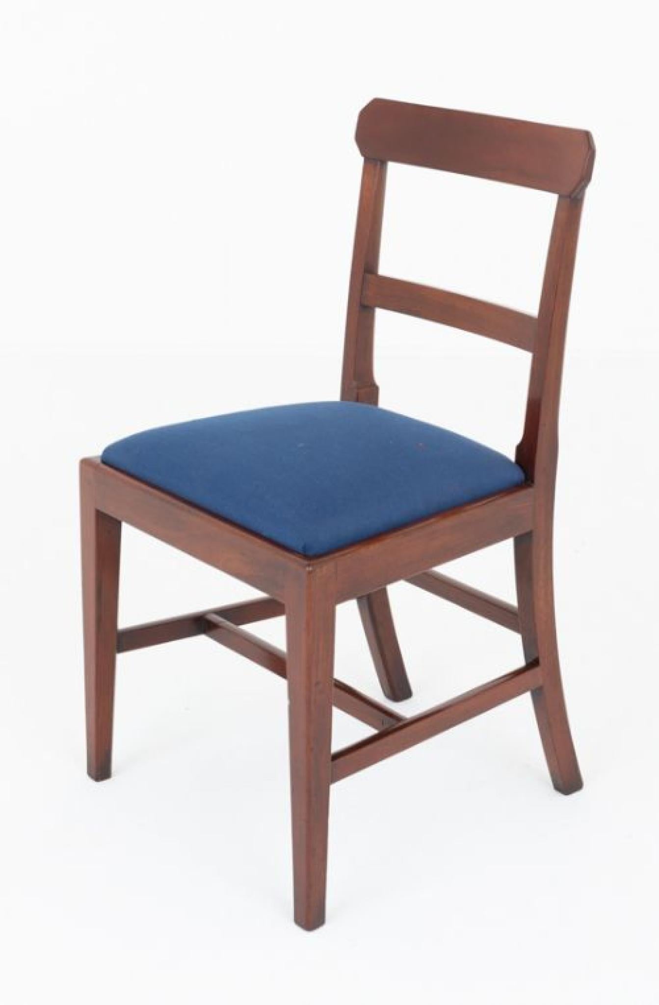 Set Georgian Dining Chairs 6 Mahogany Diners Period Antique en vente 2