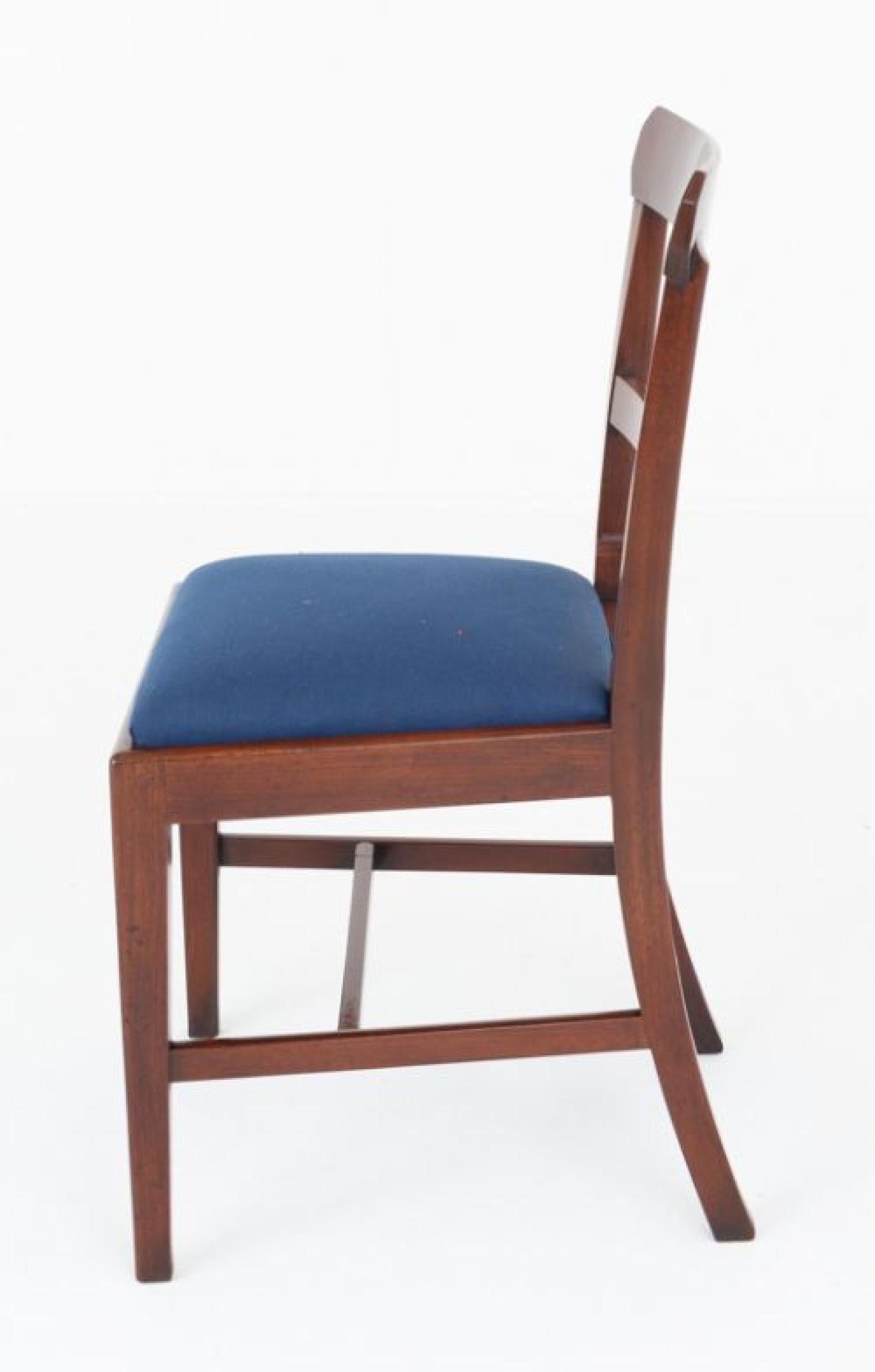 Set Georgian Dining Chairs 6 Mahogany Diners Period Antique en vente 1