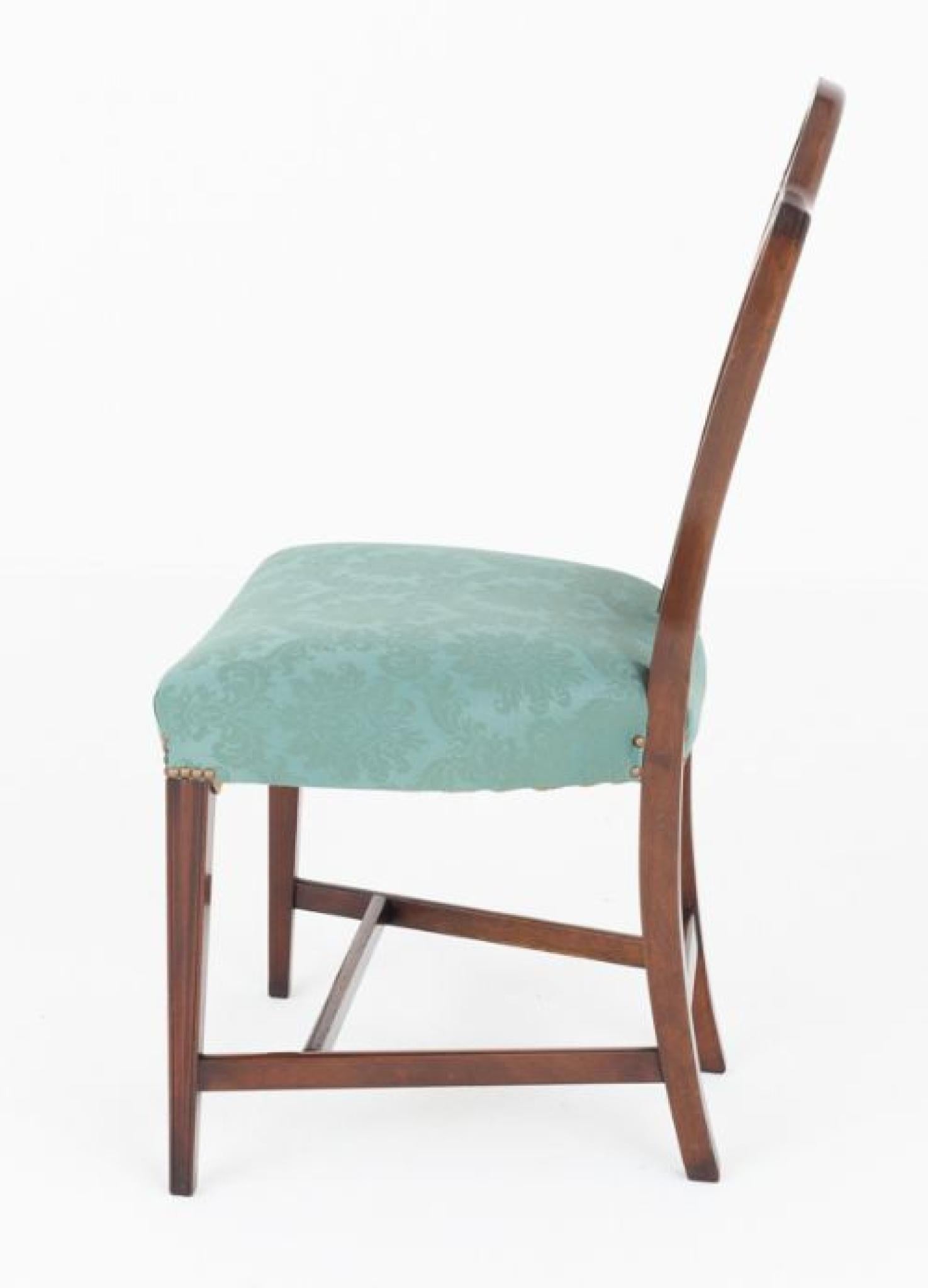 Set Hepplewhite Dining Chairs Mahogany 8 Revival en vente 2