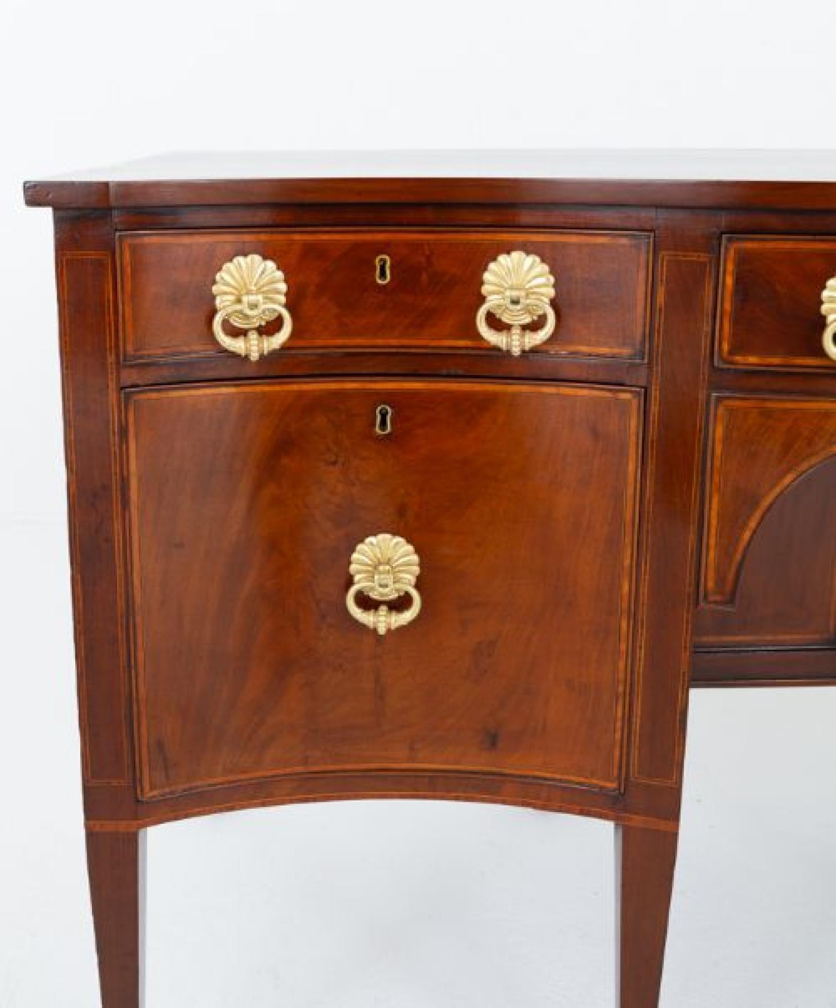 Late 20th Century Period Georgian Sideboard Mahogany Server For Sale