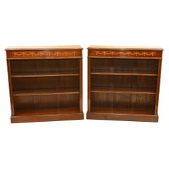 Pair Open Bookcases - Sheraton Regency Mahogany Bespoke Bookcase