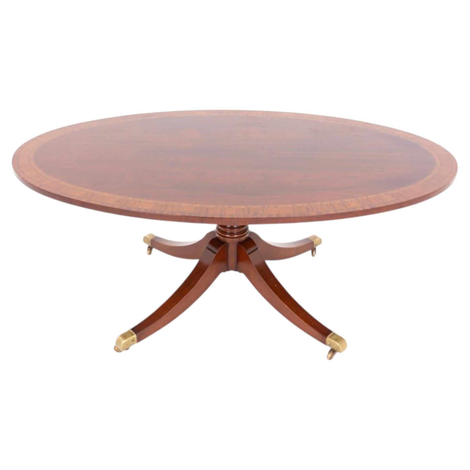 Oval Coffee Table Regency Revival Arthur Brett For Sale