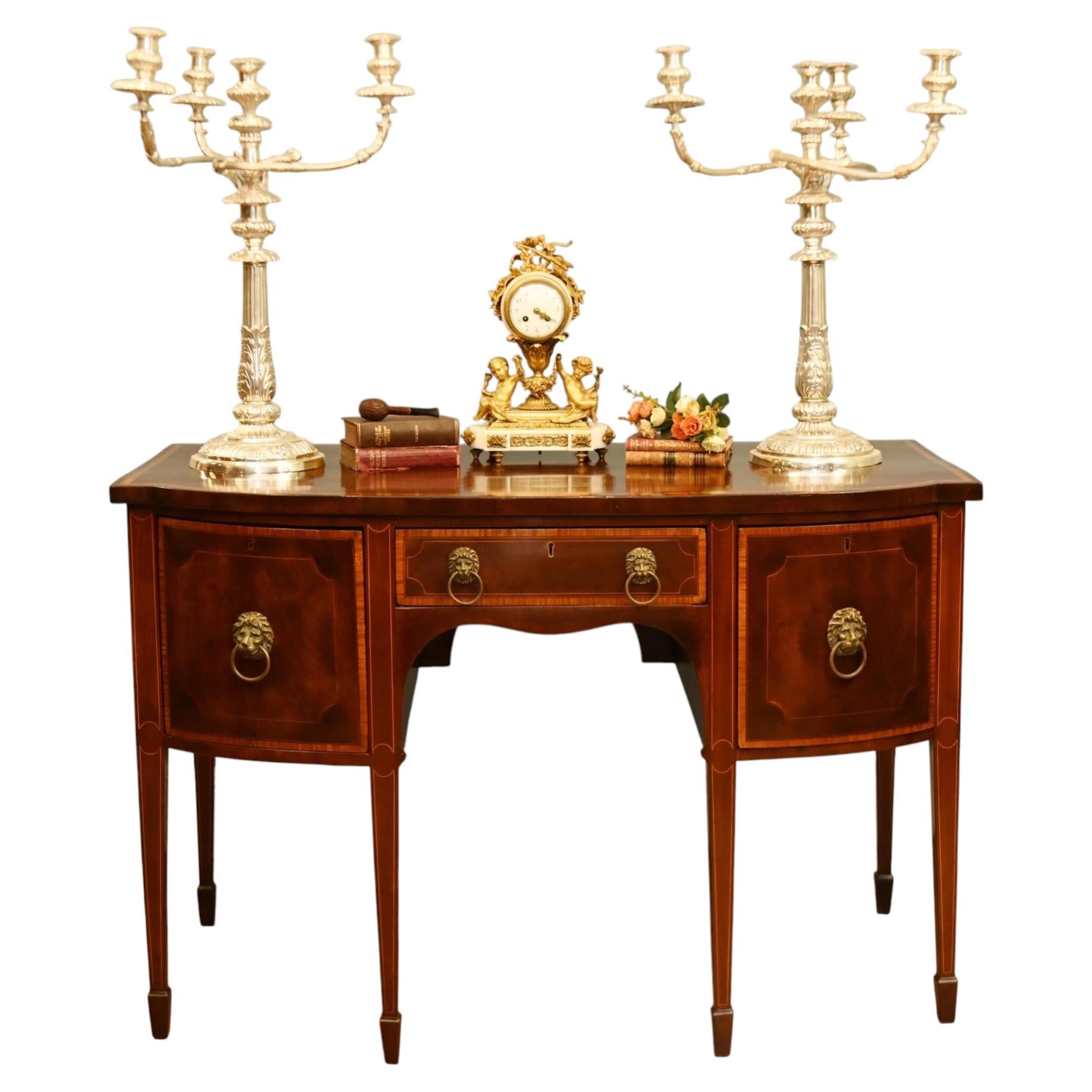 Sheraton Sideboard Mahogany Edwardian Server Buffet 1910 For Sale