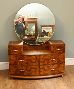 Period Art Deco Dressing Table Burr Walnut 1930