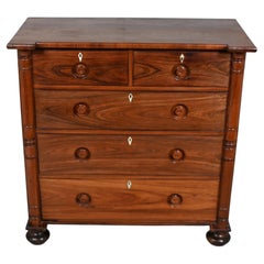 Campaign Military Chest of Drawers Circa 1840 Colonial Furniture