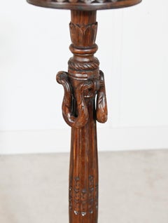 Pair Adam Torcheres Carved Mahogany Display Stands