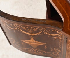Edwardian Display Cabinet Mahogany Vitrine Inlay by Edwards and Roberts Circa 19