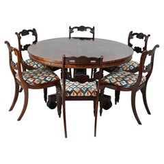William IV Mahogany Dining Set Table and Six Chairs Circa 1840