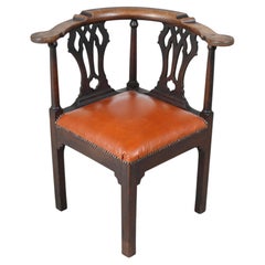 George III Mahogany Corner Chair Circa 1780