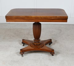 Regency Card Table Mahogany Games 1820 Crossbanding English Antiques