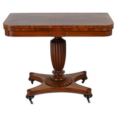 Regency Card Table Mahogany Games 1820 Crossbanding English Antiques