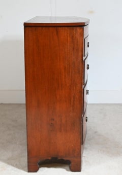 Victorian Mahogany Bow Front Chest of Drawers Circa 1840