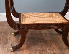 Regency Window Seat Stool Mahogany Circa 1930