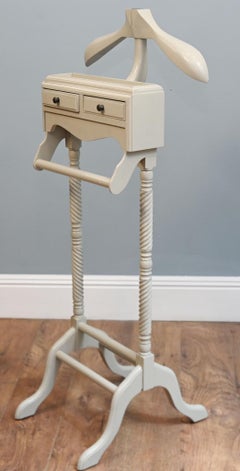 Mahogany Valet Stand Gentlemans Shirt Rack Painted Butler