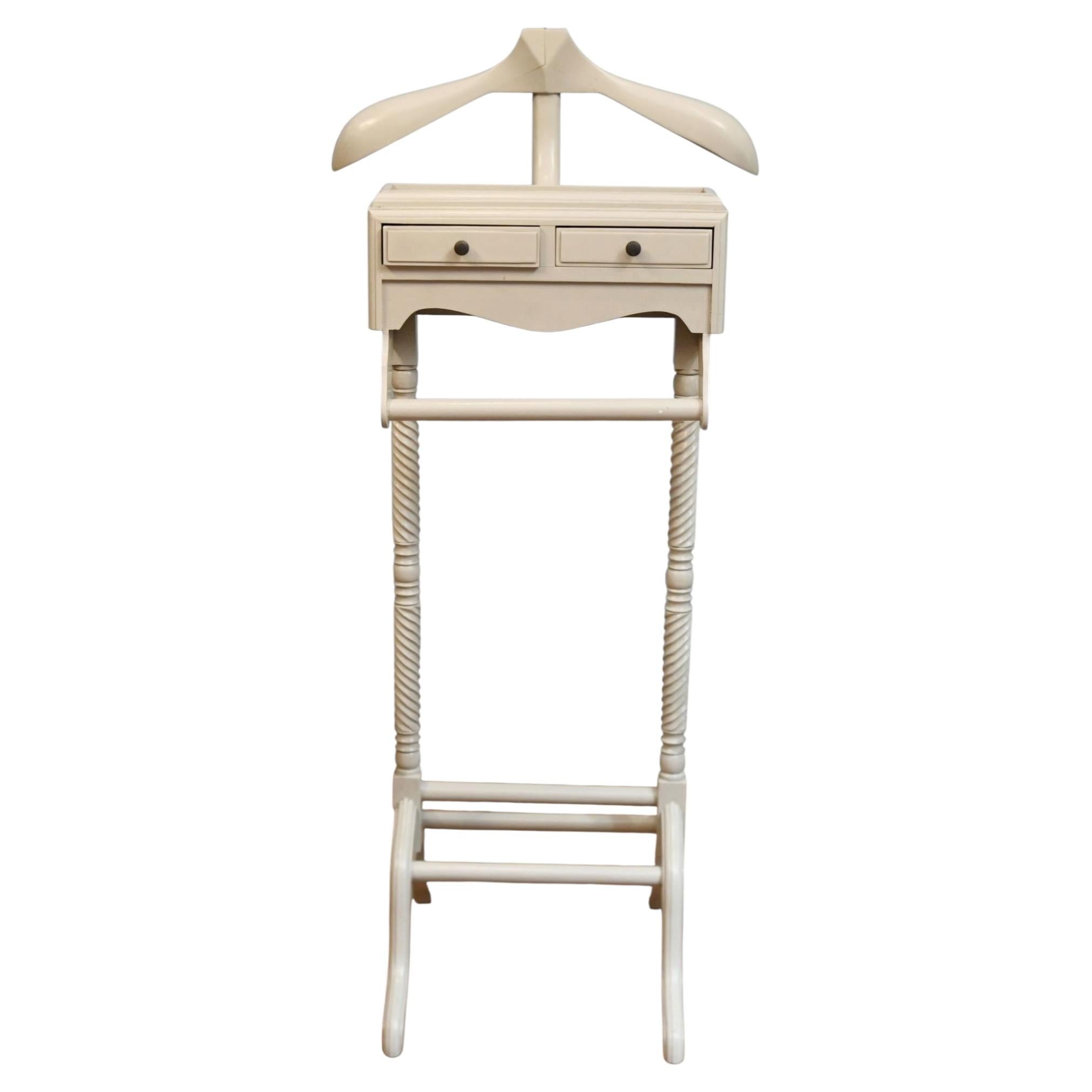 Mahogany Valet Stand Gentlemans Shirt Rack Painted Butler For Sale