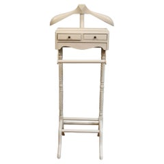 Mahogany Valet Stand Gentlemans Shirt Rack Painted Butler